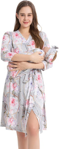 Galabloomer Maternity Robe and Receiving Blanket, Matching Mommy Labor Robe by Galabloomer