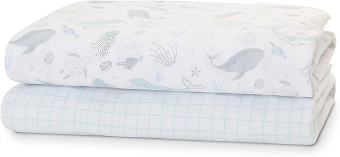 Delta Children 100% Organic Cotton Fitted Crib Sheets, Sea Life + 100% Organic - Image 14