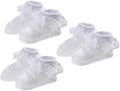 EPEIUS Baby Girl Ruffle Socks, Eyelet Frilly Lace Socks by EPEIUS
