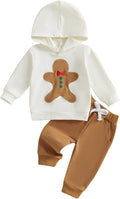 Infant Baby Boy Fall Winter Clothes Outfit Hooded Long Sweatshirt Pant Set by LIOMENGZI