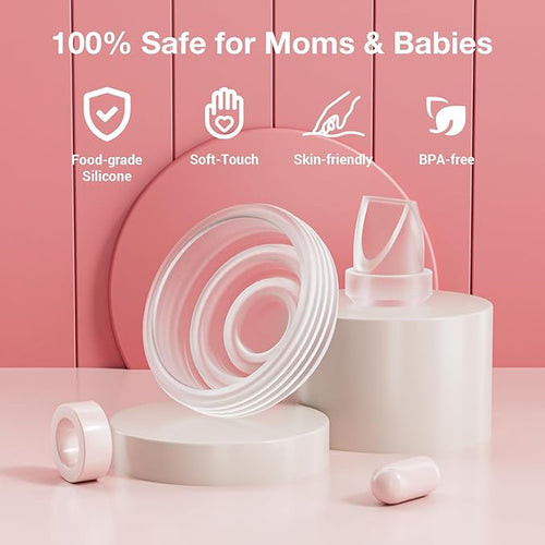 10PCS Breast Pump Parts, 6Pack Silicone Duckbill Valve & 4Pack Silicone Diaphragm Compatible with Momcozy M5 Wearable Breastpump, M5 Breast Pumps Replacement Accessories Breastfeeding Essentials Kit