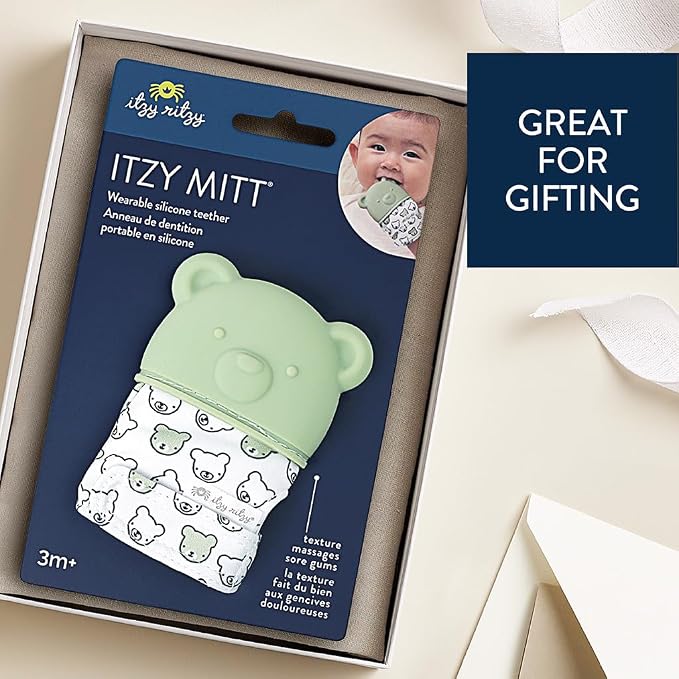 Itzy Ritzy Silicone Teething Mitt, Soothing Infant Teething Mitten - Image 6