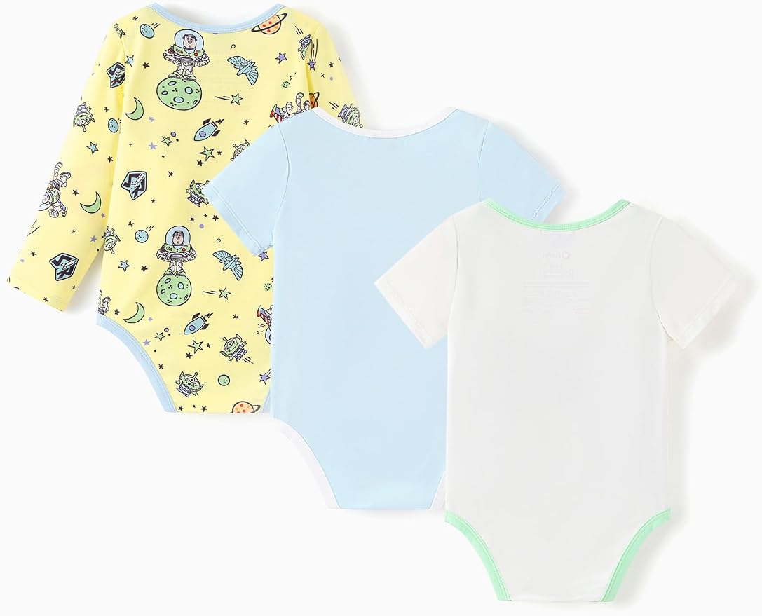 Disney Baby Viscose Made from Bamboo 3-Pack Bodysuits Set Newborn to Infant - Image 2