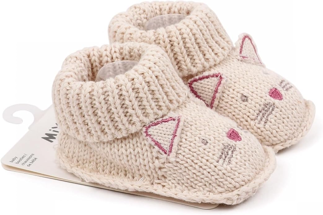 Infant Baby Boys Girls Knitted Booties Soft Cute First Walking Socks Shoes | - Image 6