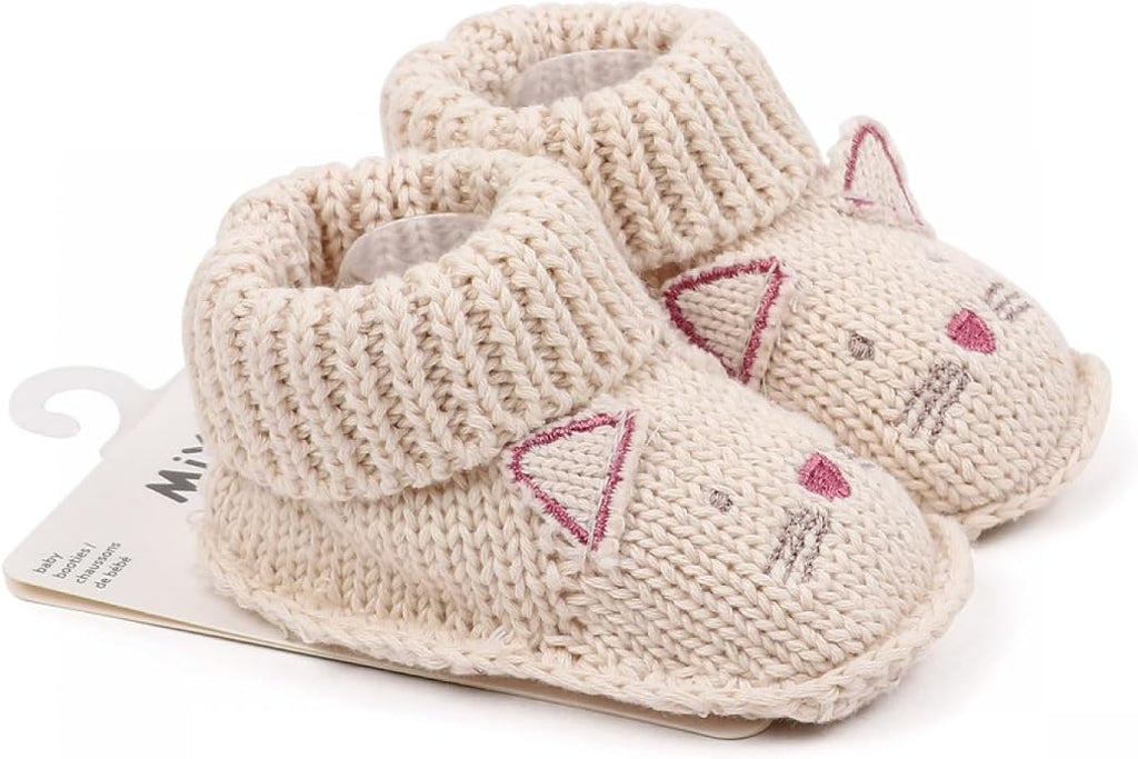 Newborn Baby Boy Girl Knit Booties Soft Sole Non-Slip First Walking Shoes | - Image 6