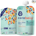Cerebelly Organic Baby Food Pouches, Sweet Potato Mango Purees, 16 Nutrients, No Added Sugar, Fiber & Non-GMO, 4oz, 12 Pack