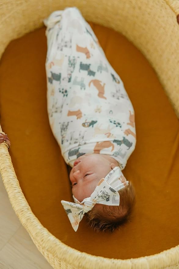 Copper Pearl Swaddle Blankets for Newborns | Soft Stretchy Receiving Blankets - Image 5