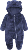 Baby Hooded Fleece Romper Long Sleeve Onesie Outwear Outfits 0-12M | Fall by BabymineStartFromTheHeart