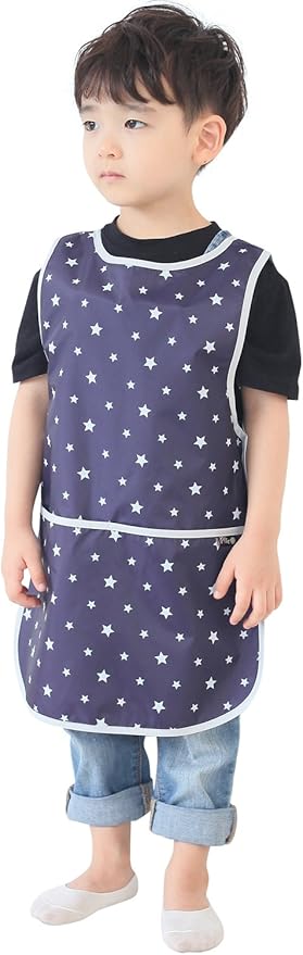 Kids Painting Apron – Waterproof Art Smock for Toddlers & Preschoolers, Messy Play, Baking, Crafts, Cooking, Mealtime