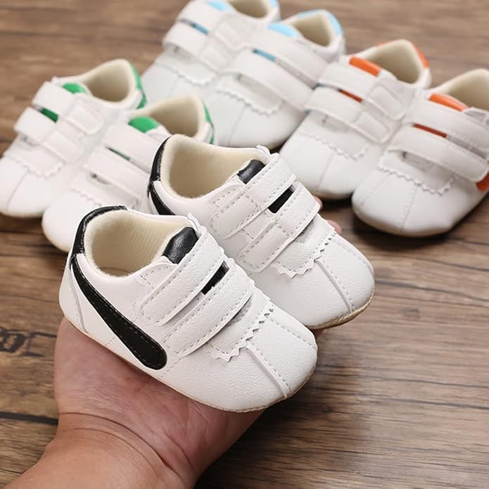 Clowora Baby Boys Girls Shoes Non-Slip Rubber Sole Sneakers Infant First Walking Toddler Crib Shoes Newborn Loafers Flats.