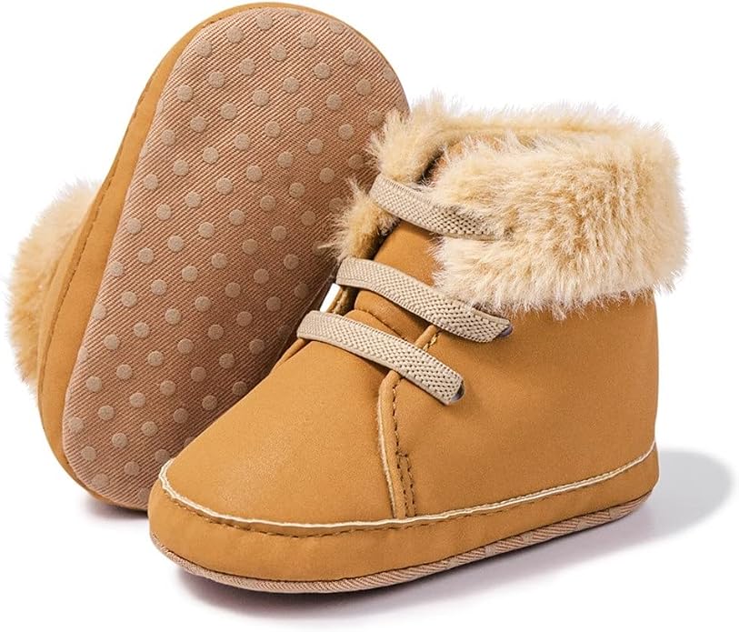 Meckior Toddler Baby Boys Girls High Tops Ankle Sneakers Soft Anti-Slip Sole PU by Meckior