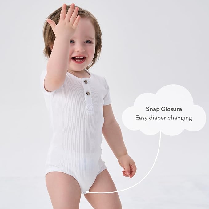 pureborn Baby Girls Boys Bodysuit Super Soft Cotton Romper 0-24 Months | - Image 5