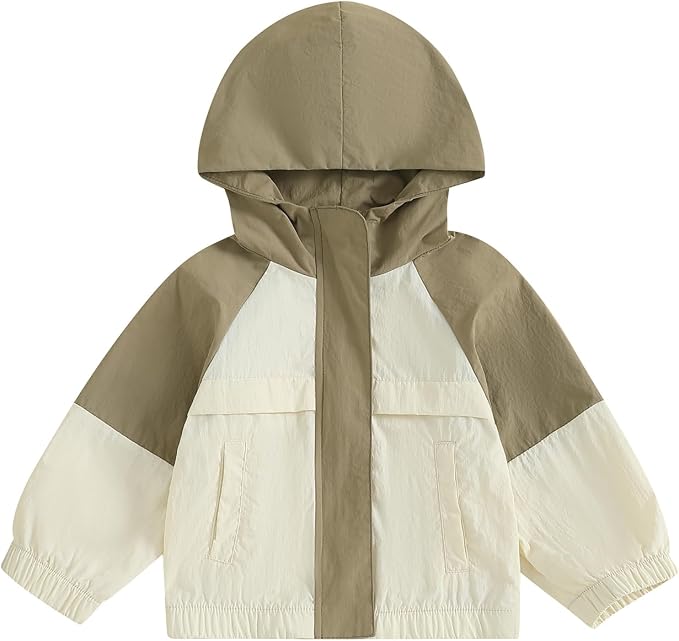 Toddler Baby Girl Windbreaker Jacket Zip Up Hoodie Long Sleeve Sweatshirt by Emmababy
