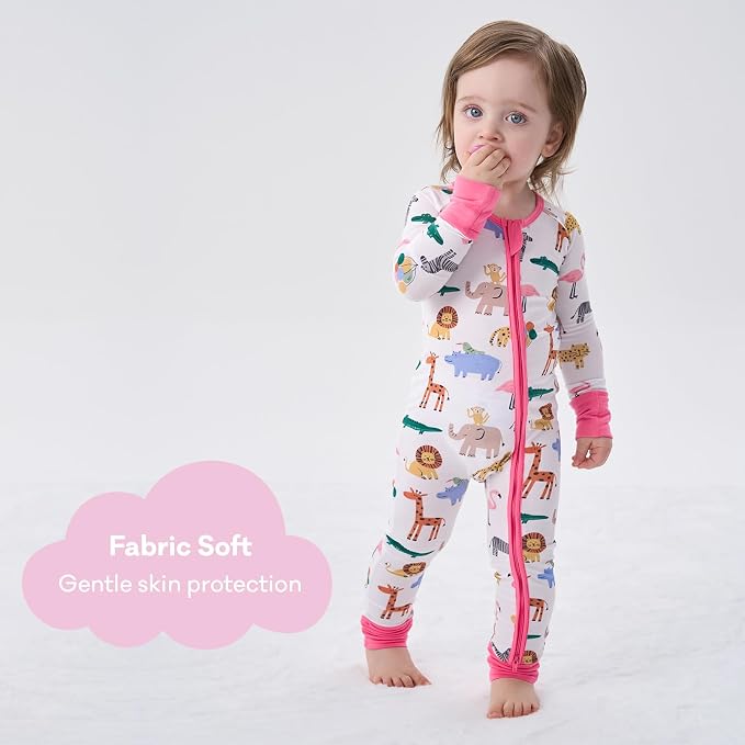 pureborn Baby Sleeper Viscose from Bamboo Zipper Footies 0-24 Months - Image 3