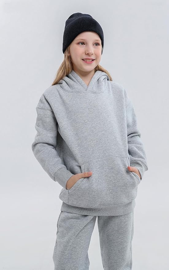 Toddler Boys Girls Sweatshirt Cotton Solid Fall Pullover Hoodie | Long Sleeve - Image 3
