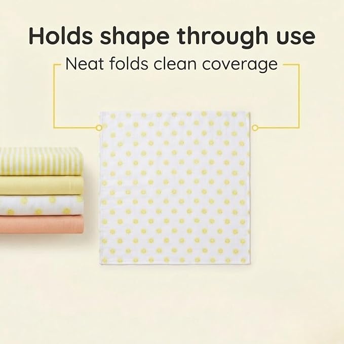 EVERYDAY KIDS 4 Pack of Soft Flannel Receiving Baby Blanket Set - Image 8