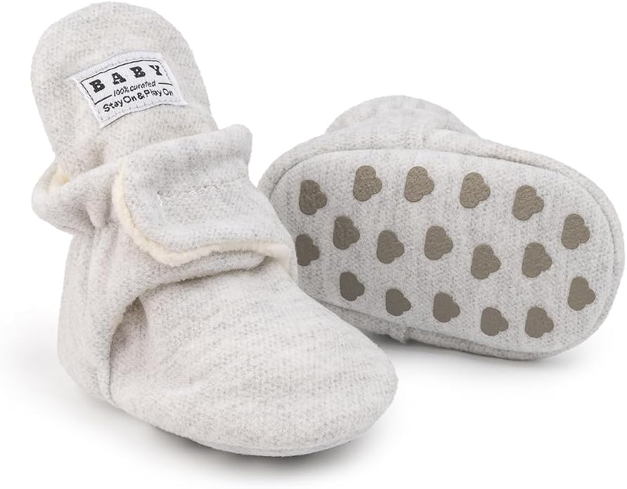 Sawimlgy Newborn Infant Baby Girl Boy Cotton Booties Stay On Sock Slippers Soft by Sawimlgy