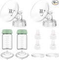 Breast Pump Parts Compatible with Spectra S1/S2/9 Plus/Synergy Gold, Full Set Replacement Parts for Spectra Include 22mm Flange, Duckbill Valve, Backflow Protector, Tubing, Bottle, Not Original Parts