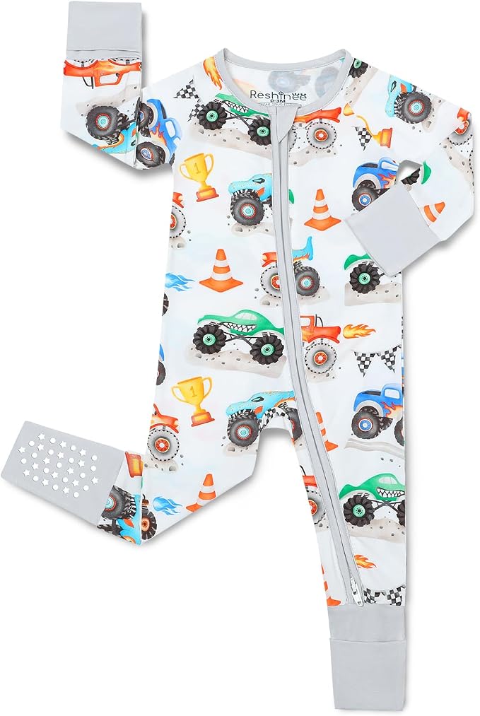 babee Reshinee Bamboo Viscose Baby Footie Pajama, Zipper Sleeper Boys Girls | by babeeReshinee
