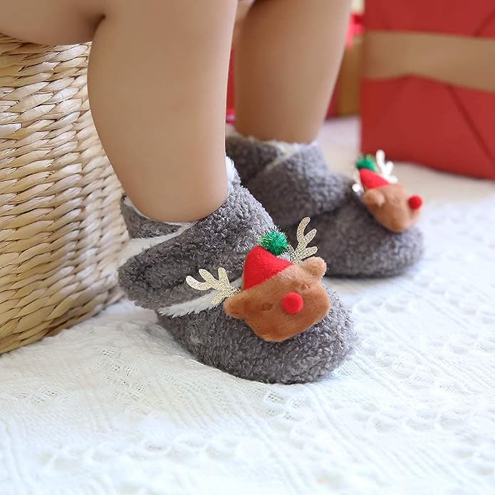 Ohwawadi Infant Baby Slippers Girls Boys Booties Warm Baby Socks Shoes Newborn - Image 2