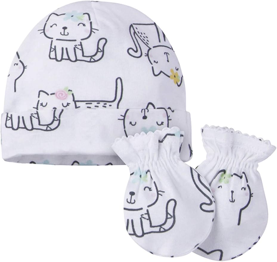 Onesies Brand Baby 12 Piece Cap and Mitten Set | Six cotton caps and six mitten - Image 2