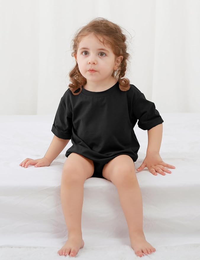 Jimonda Baby Bubble Romper Short Sleeve Bodysuit T-Shirt | 100% Cotton - Image 4