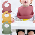 Set of 3 Silicone Bibs for Babies Toddler, Soft Adjustable Bibs for Baby Girl by Unknown