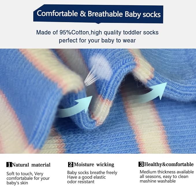 Tphon Non Slip Kids Toddler Socks - Image 6
