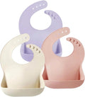 PandaEar Set of 3 Silicone Baby Bibs Waterproof, 10-72 Months by PandaEar
