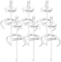 Straw Sippy Cup Conversion Kit for Philips Avent Natural Baby Bottles, Soft top and Weighted Transition Cup Kit with Handles, Pack of 6