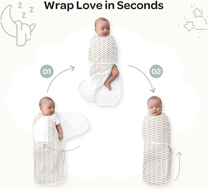 Momcozy Swaddles for Newborns, Quiet Fastener Swaddle for Infant 0-3 Months | - Image 6