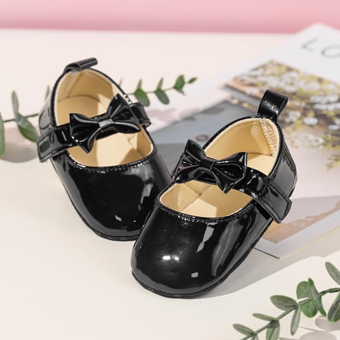 KIDSUN Infant Baby Girls Mary Jane Shoes Non-Slip Rubber Sole Ballet Slippers - Image 3