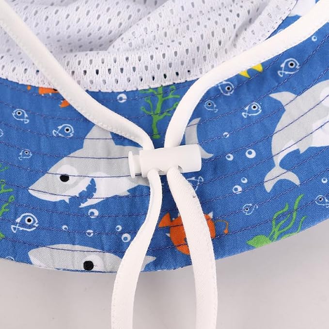 LANGZHEN Sun Protection Hat for Kids Toddler Boys Girls Wide Brim Summer - Image 7