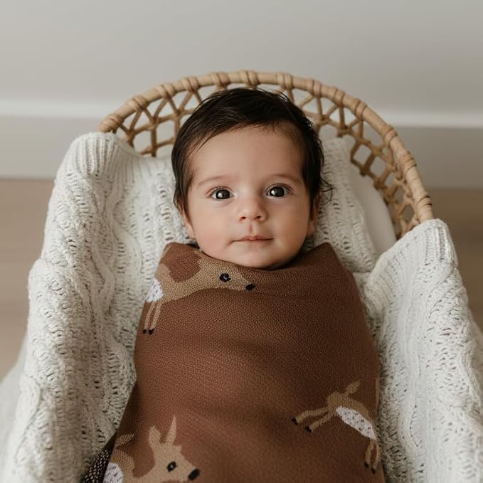 Knit Baby Swaddling Blanket - Image 7
