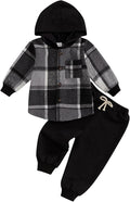 Infant Baby Boy Fall Winter Clothes Outfit Hooded Long Sweatshirt Pant Set by LIOMENGZI