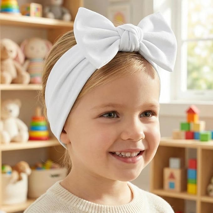 Baby Girl Headbands-Infant, Toddler Cotton Handmade Hairbands - Image 2