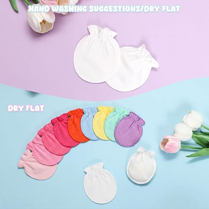 18 Pairs Newborn Baby Cotton Mittens No Scratch Gloves Newborn Mittens Infant - Image 2