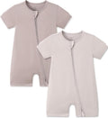JunNeng Short Sleeve Romper, Rayon from Bamboo Baby Boy Sleeper Jumpsuit by JunNeng