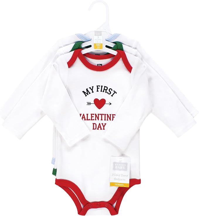 Hudson Baby baby-boys Cotton Long-sleeve Bodysuits 3-pack - Image 2