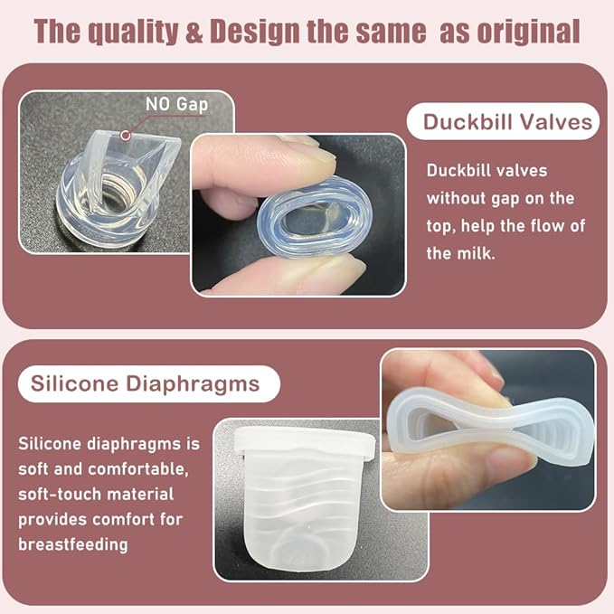 2pcs Silicone Diaphragms Compatible with eufy E10/S1/S1 Pro, Lansinoh Discreet Duo/NCVI S32/Nuliie S32/NICEGREEN Life S32/Zooawa S32 Breast Pump Replacement Parts, for Lansinoh Breast Pump Parts