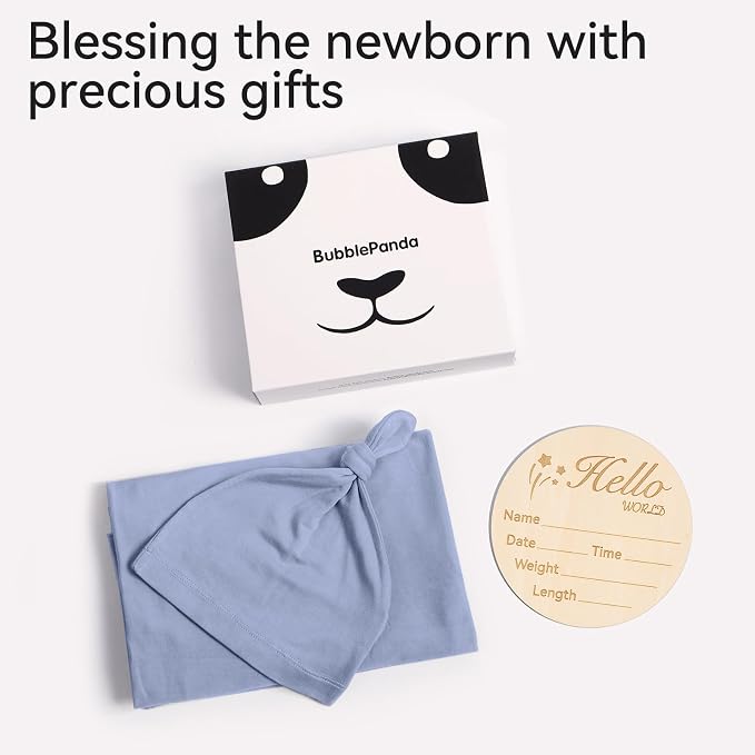 BubblePanda Rayon Made from Bamboo Newborn Swaddle Blankets 47 x 47 Inch | Baby - Image 7