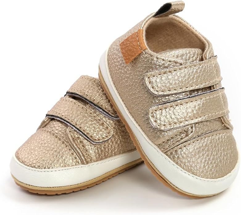 Clowora Baby Boys Girls Shoes Non-Slip Rubber Sole Sneakers Infant First Walking Toddler Crib Shoes Newborn Loafers Flats.