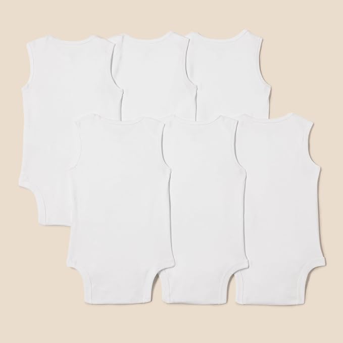 Amazon Essentials Unisex Babies' Sleeveless Cotton Rib Bodysuits - Image 2
