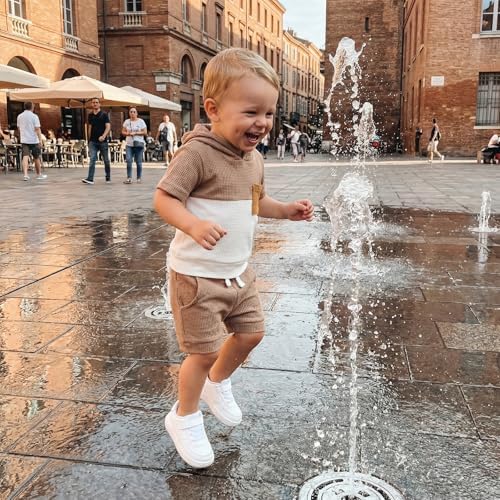 Toddler Baby Boy Hooded Dinosaur Summer Outfit Funny T-Shirt Shorts Set - Image 3