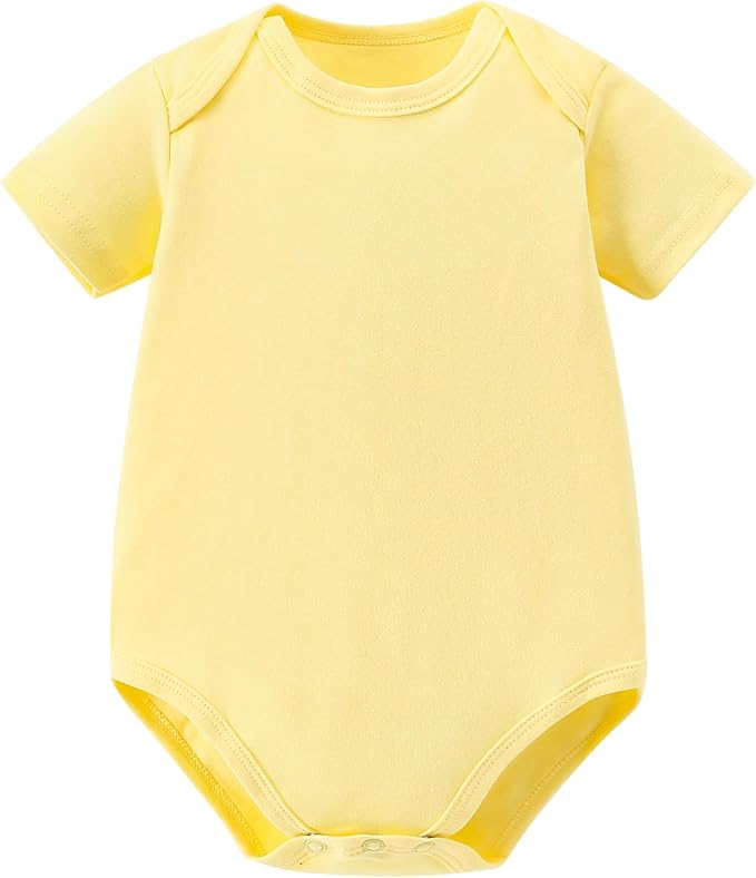 AIWUHE Unisex-Baby Short Sleeve Bodysuits Cotton One-piece Boy Girl Summer by AIWUHE