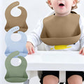 Set of 3 Silicone Bibs for Babies Toddler, Soft Adjustable Bibs for Baby Girl by Unknown