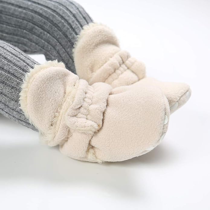 Ohwawadi Infant Baby Boys Girls Slippers Cozy Fleece Booties Soft Bottom Warm - Image 3