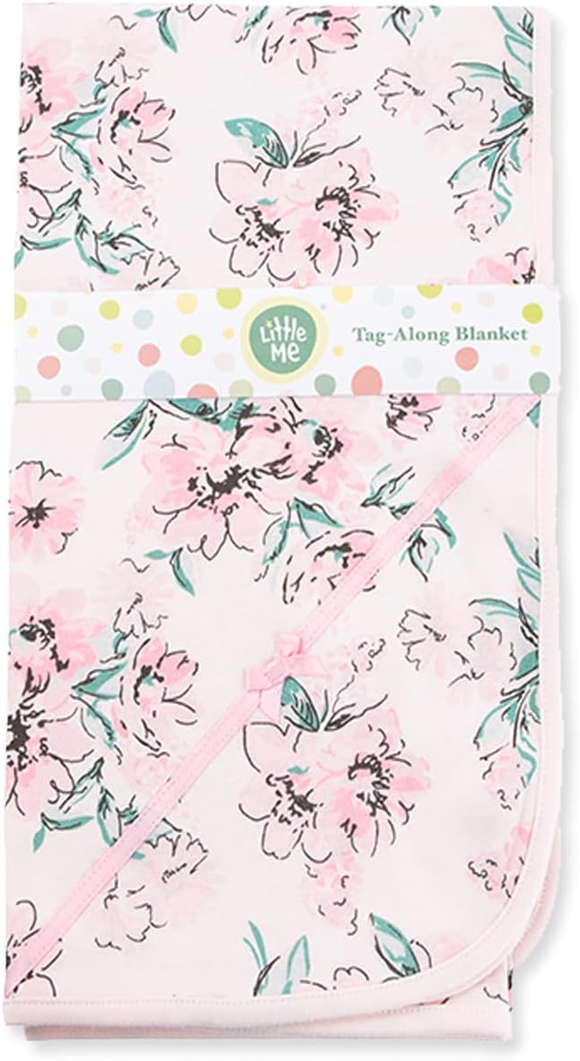 Little Me Blankets for Baby Girls' Swaddling Receiving Blanket, 30 x 27 Inches by LittleMeChildrensApparel