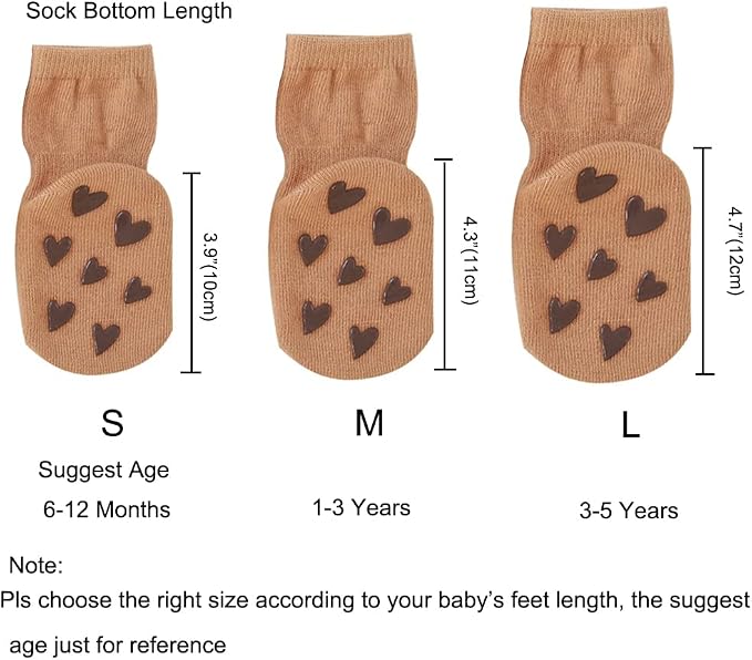 Exegawe Toddler Non Slip Socks, Cute Baby Socks - Image 4