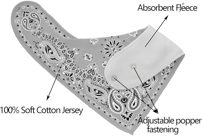10 Pack Baby Triangle Bandana Bibs - Image 7